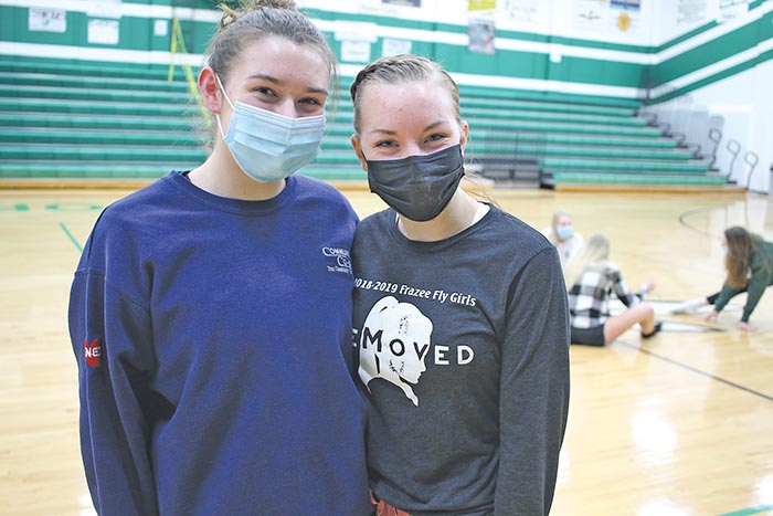 Frazee High School juniors McKenzie Wake (left) and Braylee Riewer ...