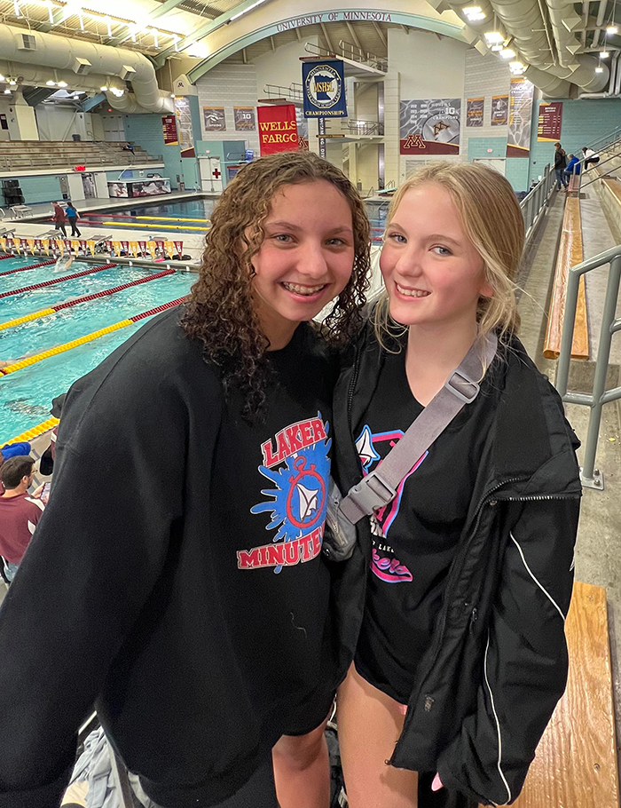 Faith and Hope Hamm wrapped up their swimming season at the state meet